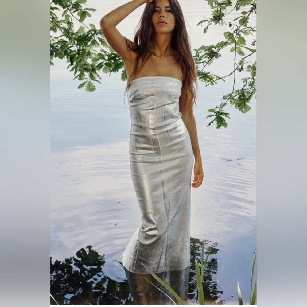Zara metallic dress